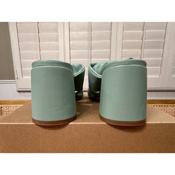 Marc Fisher Women's Kari High Heel Sandals Size 7.5 NWOB Faux Leather Slip Ons - Picture 9 of 12